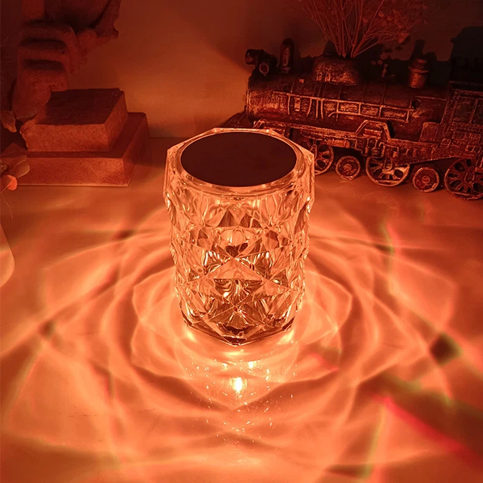 Top touch crystal table lamp