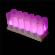 Purple Led Flameless Candles